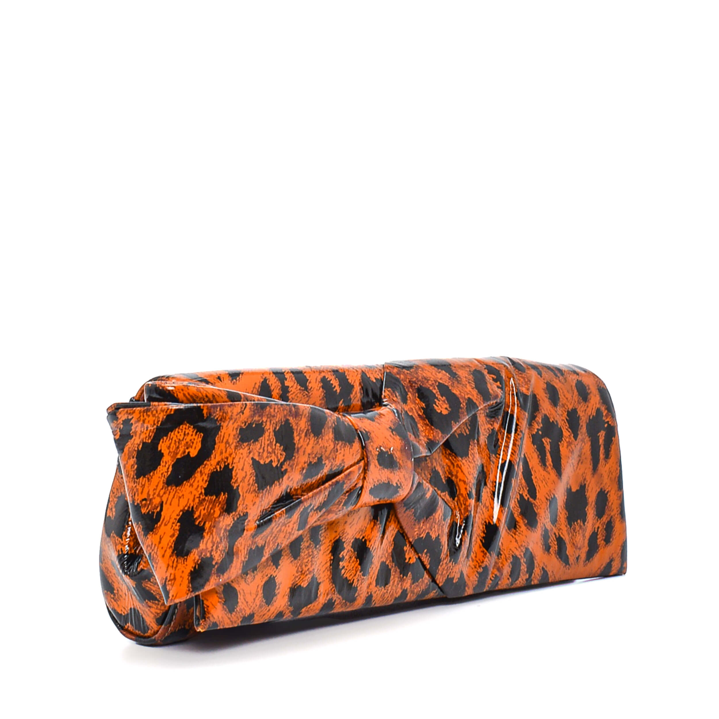 Christian Louboutin - Leopared Print Patent Clutch